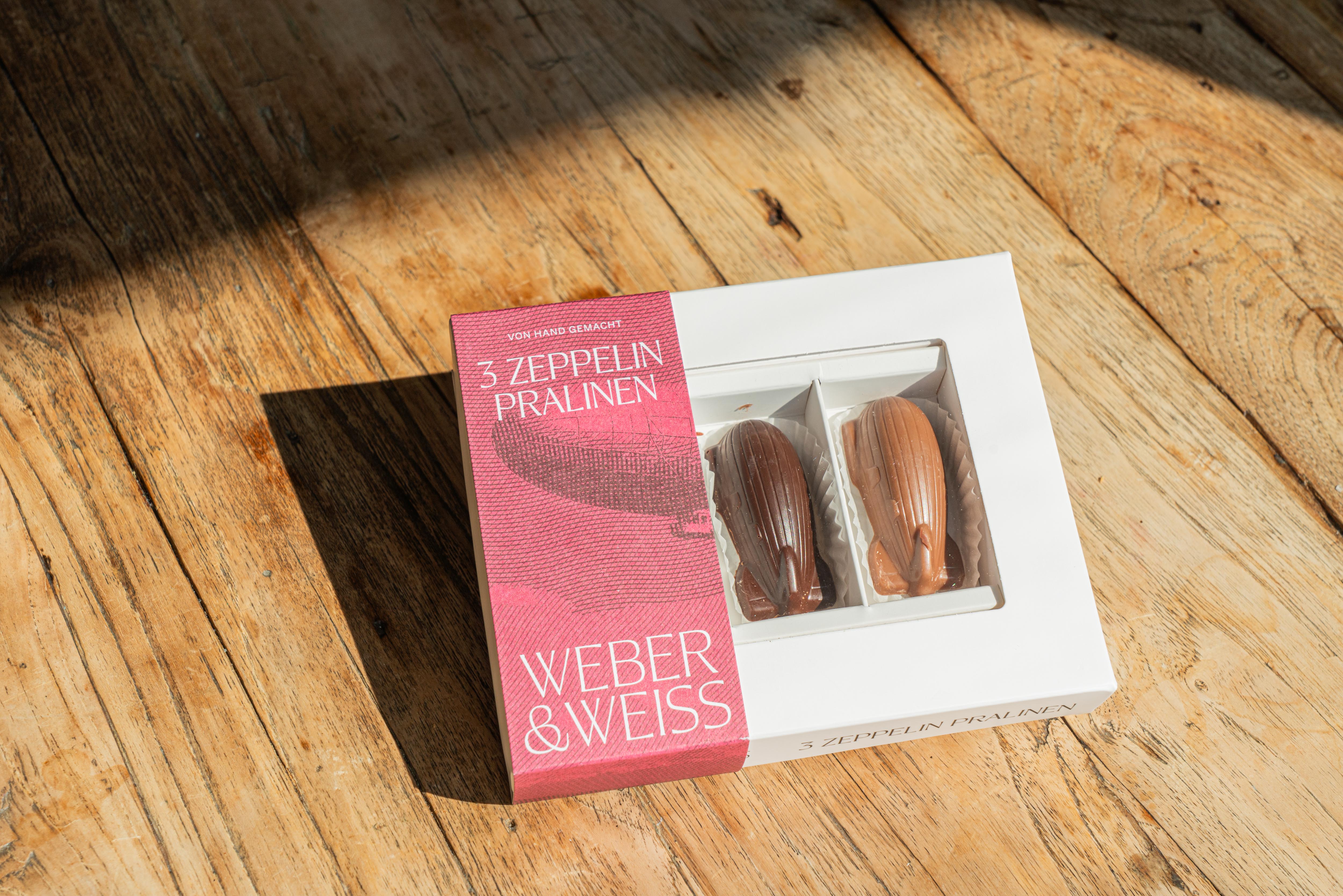 Zeppelin Pralinen Weber & Weiss 3 Stück