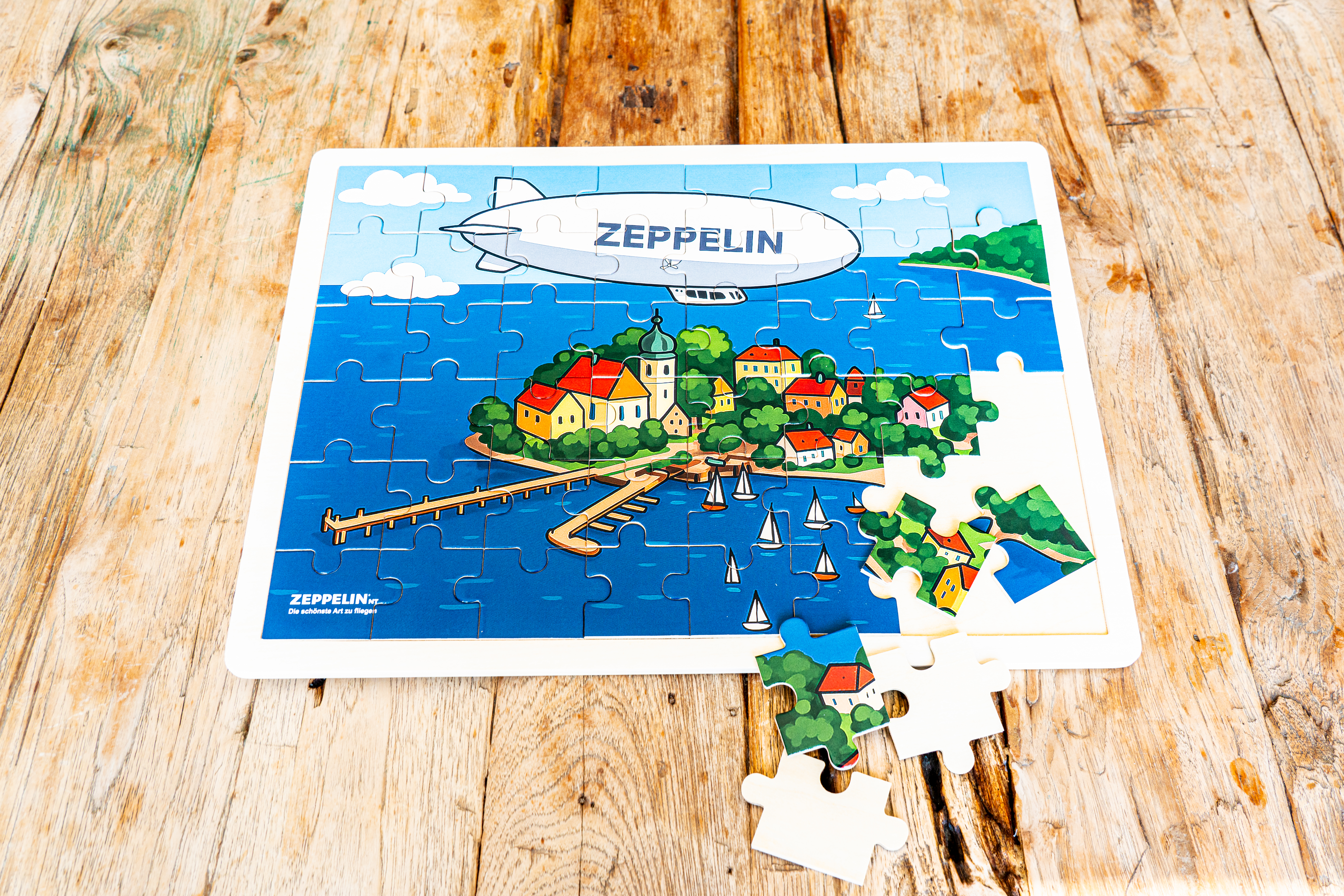 Zeppelin Kinderpuzzle aus Holz - 48 Teile -