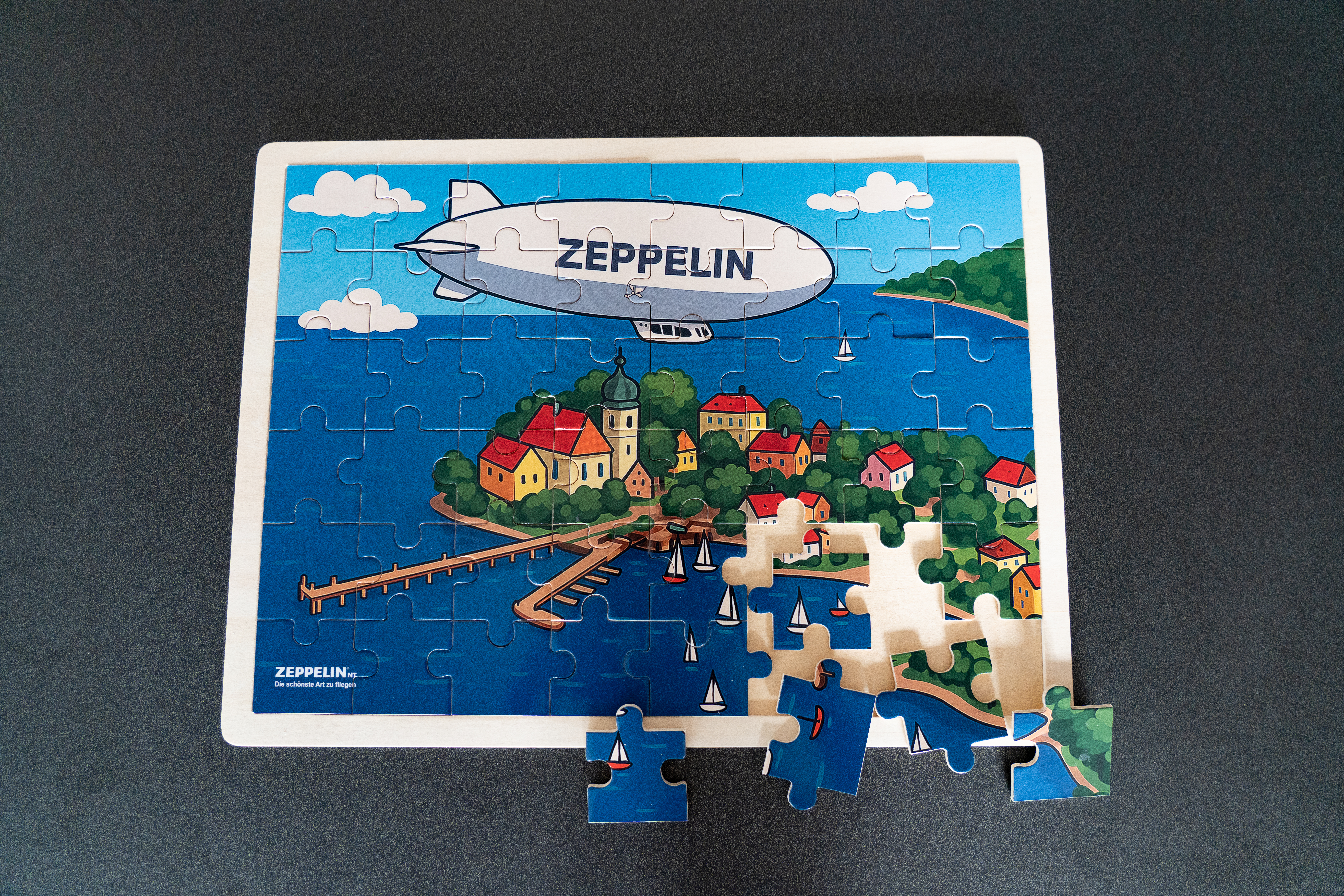 Zeppelin Kinderpuzzle aus Holz - 48 Teile -