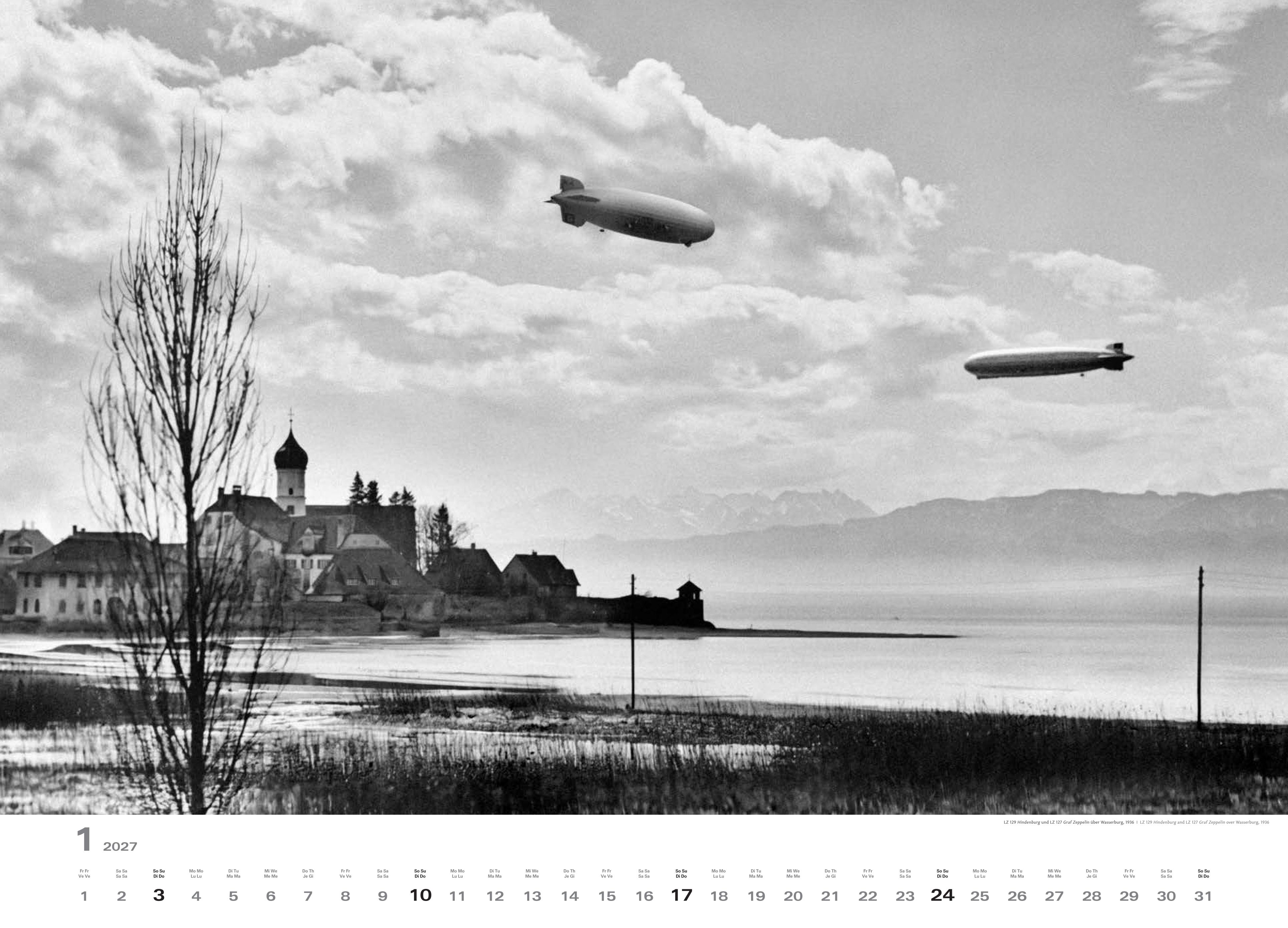 Historischer Zeppelin Kalender 2027