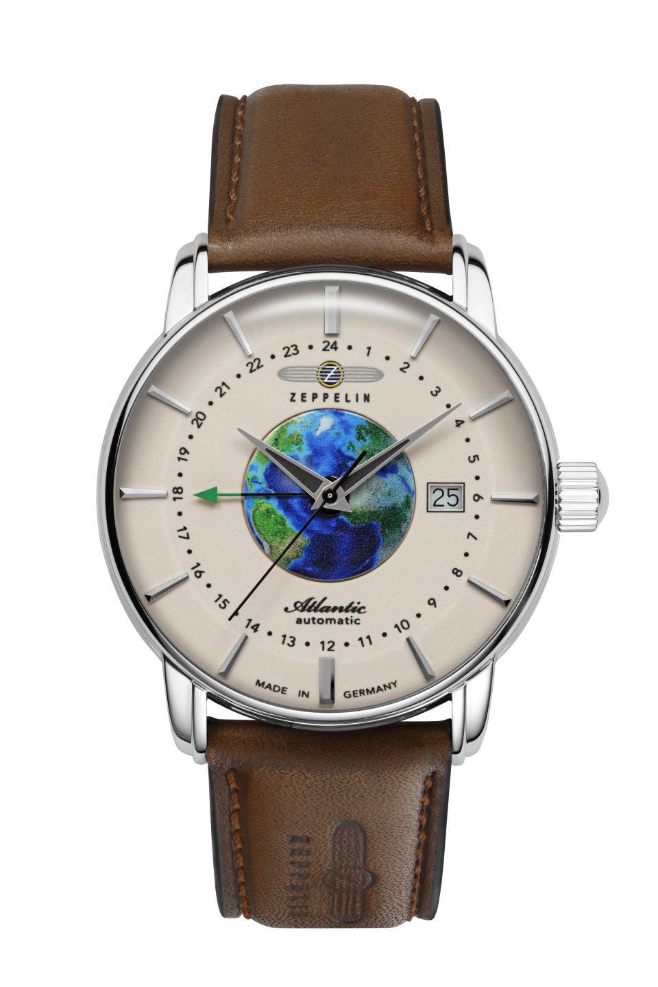 8468-5 Automatik Uhr mit GMT und Lederarmband