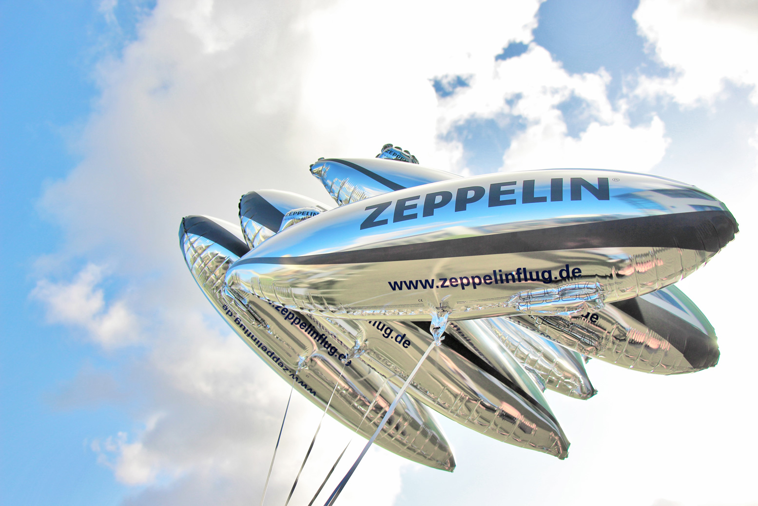 Zeppelin Silberhülle / Folienballon für Helium