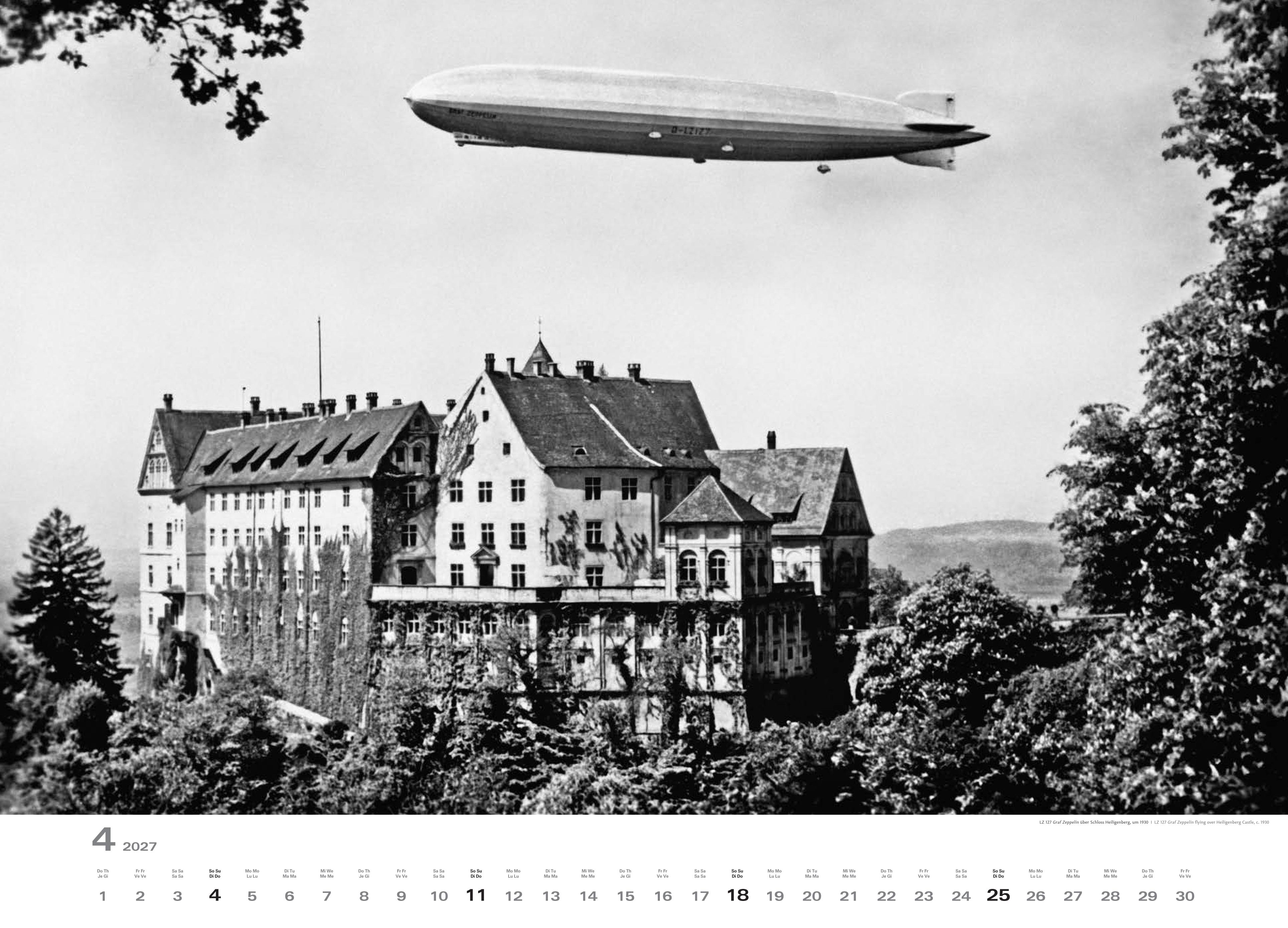 Historischer Zeppelin Kalender 2027