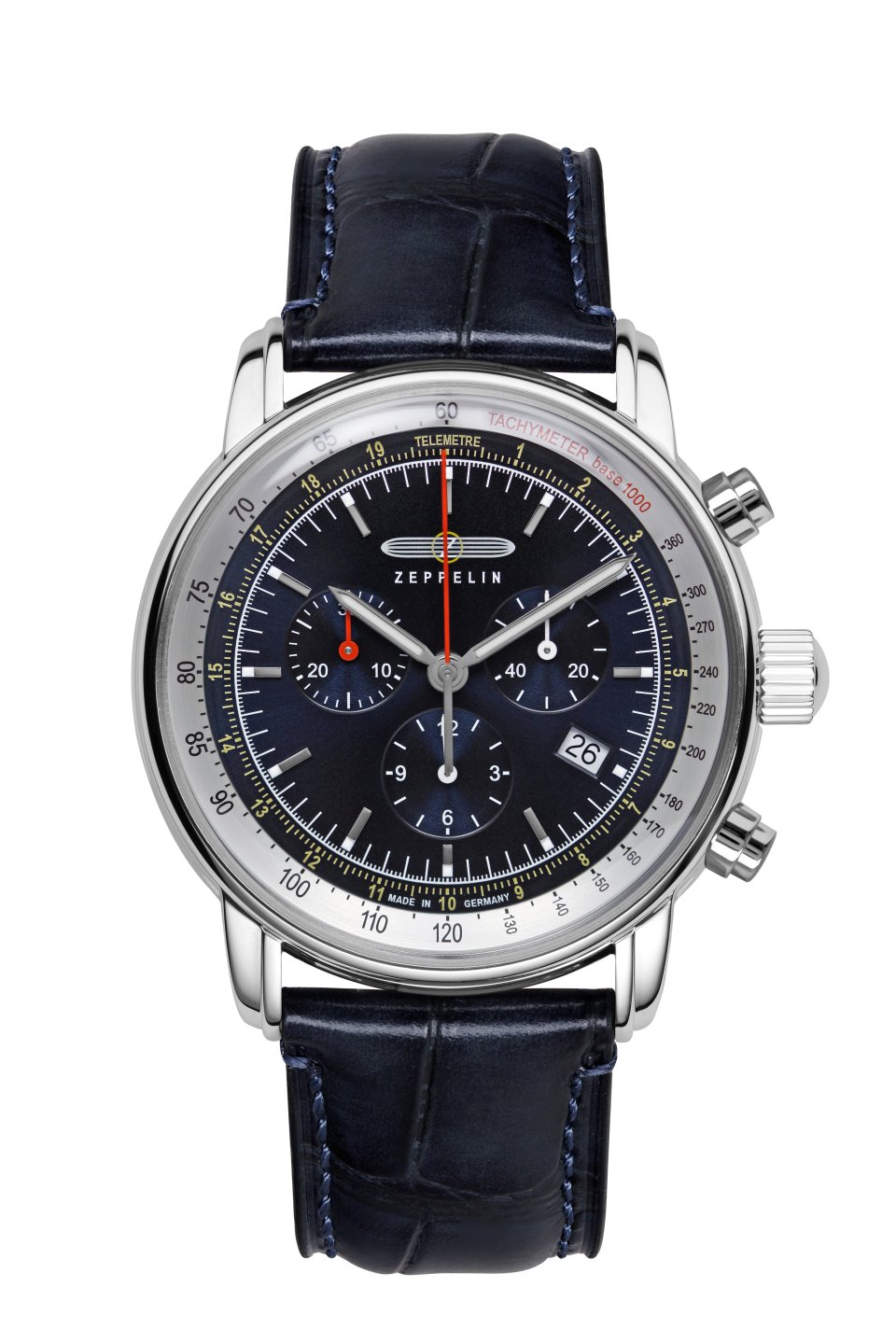 Zeppelin Uhr Quarz Chronograph Mit Lederarmband 8888-3