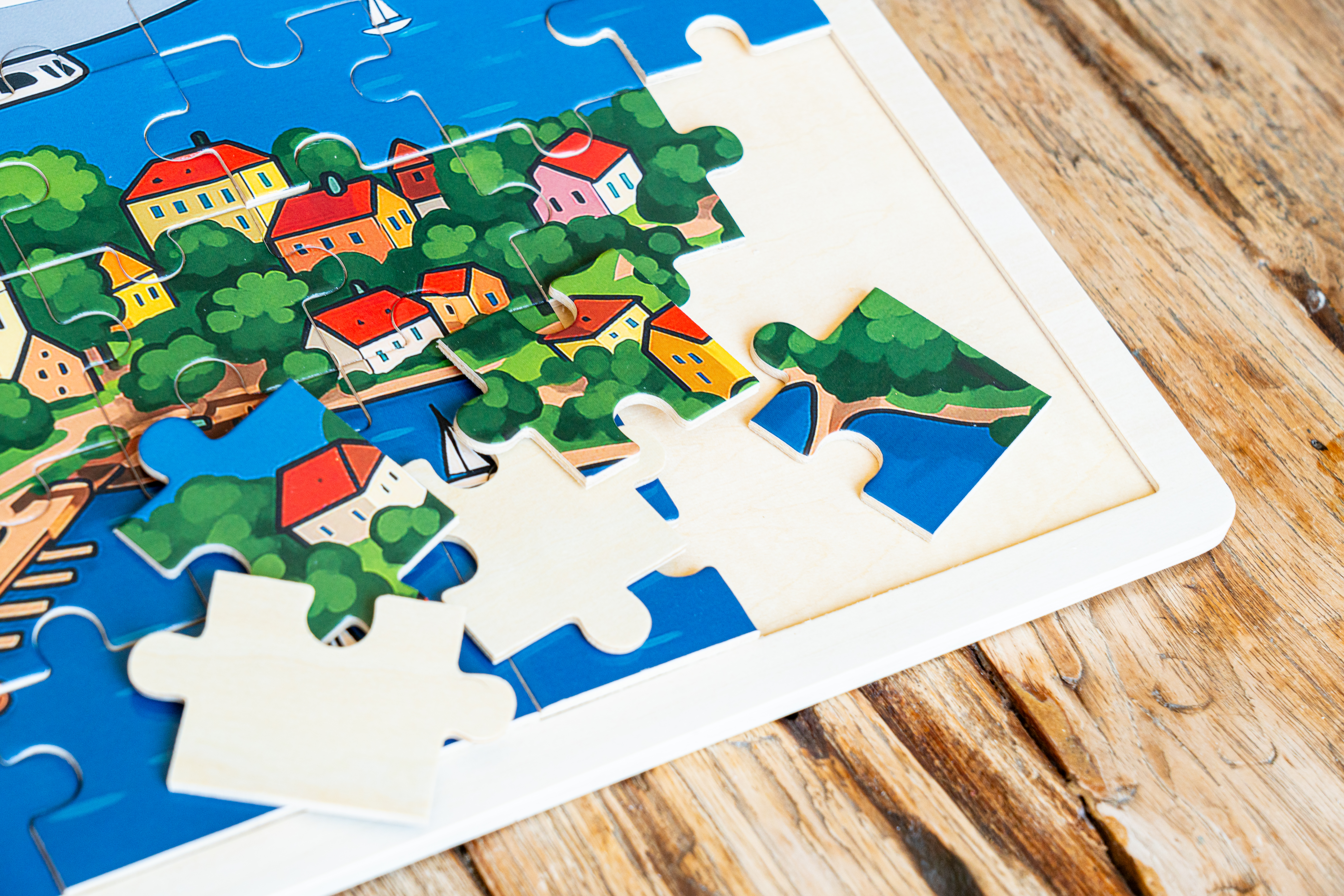 Zeppelin Kinderpuzzle aus Holz - 48 Teile -