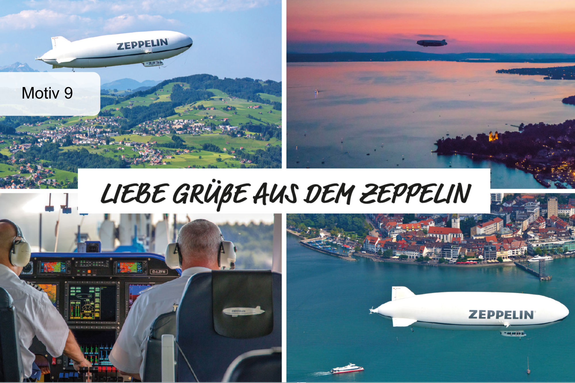 Zeppelin Postkarte  -verschiedene Motive -
